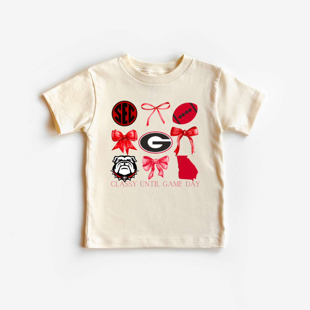 Classy Until Game Day Tshirt- Georgia