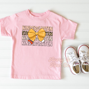 Kindergarten Pencil Bow Tshirt