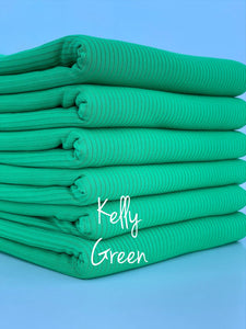 Kelly Green Ribbed Bell Bottoms