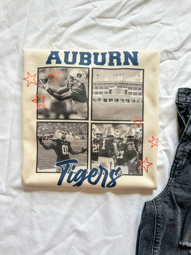 Auburn Black and White T-shirt- Adult