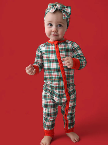 Christmas Plaid Bamboo Zippie