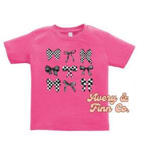 Black Checkered Bows Tshirt