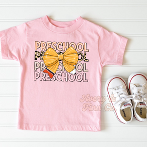 Preschool Pencil Bow Tshirt