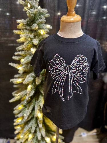 Christmas Lights Bow Tshirt