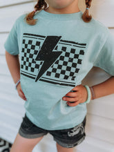 Load image into Gallery viewer, Checkered Lightning Bolt Tshirt