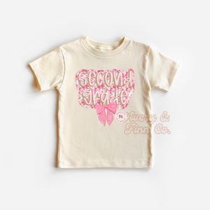 Second Grade Coquette Bow Tshirt