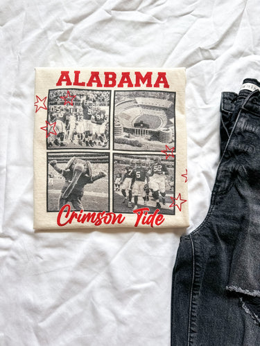 Alabama Black and White T-shirt- Adult