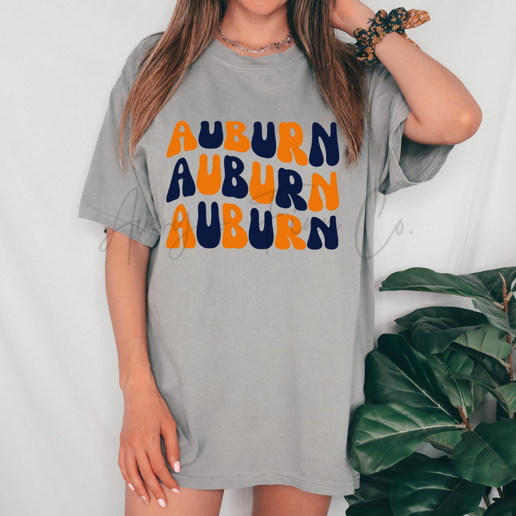 Retro Auburn Tee