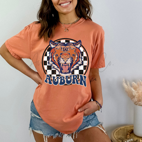 Preppy Auburn Tiger Tee