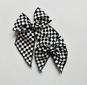 Checkered Sailor Bow