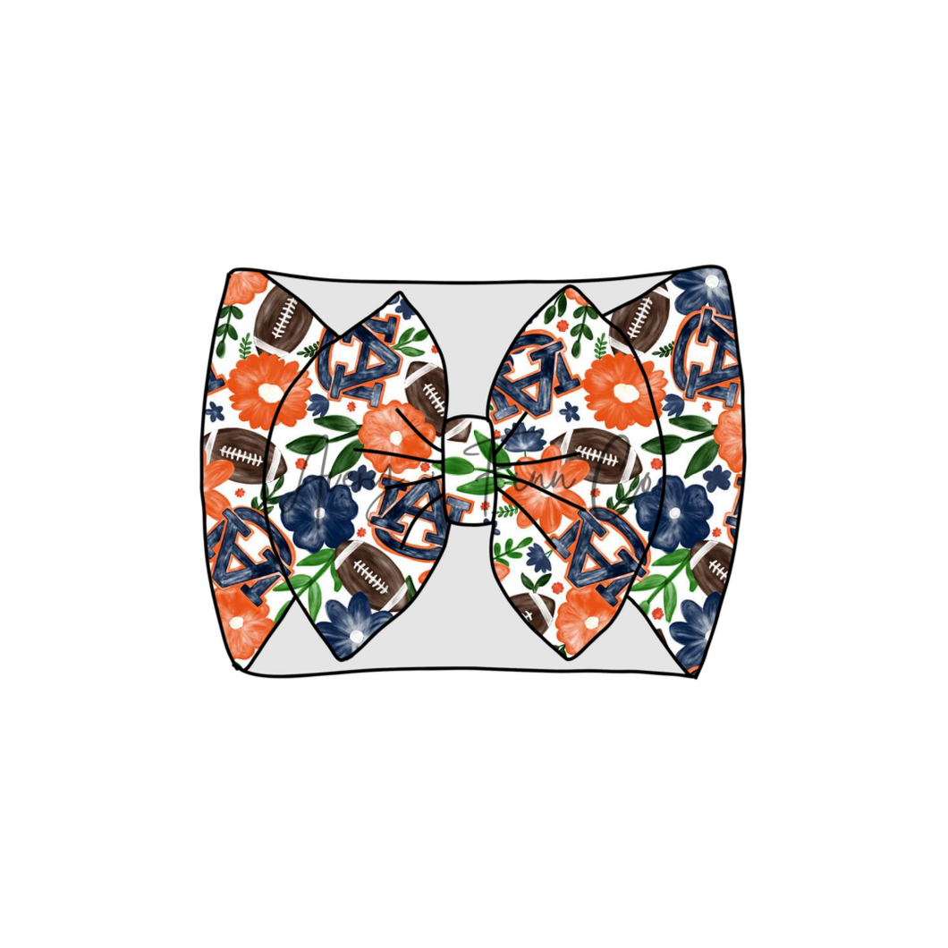 Auburn Floral Bow