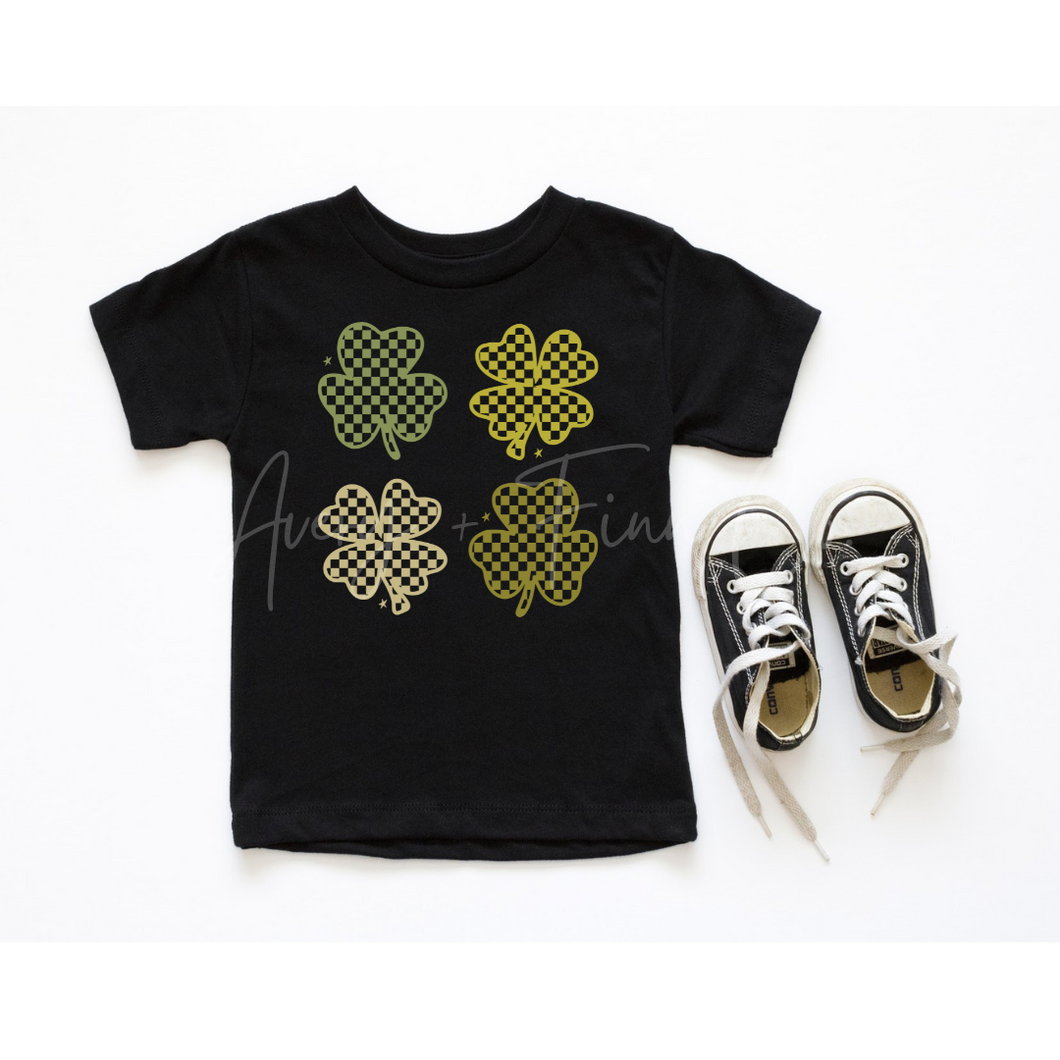 Checkered Shamrocks Tee